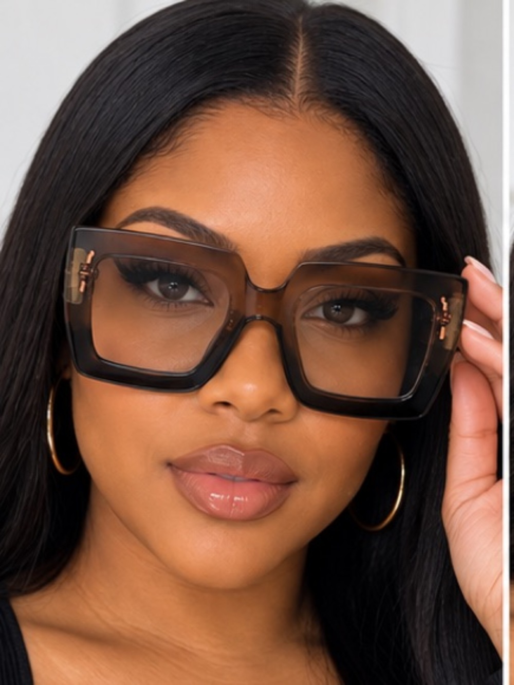 Black Gradient Oversized Glasses